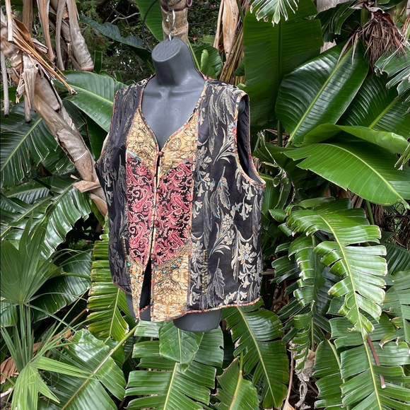 Chico's Jackets & Blazers - Chico’s patchwork, brocade and floral jacquard Bohemian vest